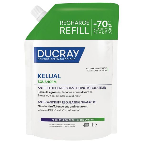 Ducray Kelual Squanorm Antipelliculaire Shampooing Regulateur - Ref 278030 Doypack 400 Ml 1