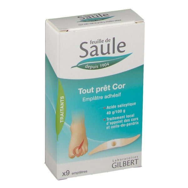 Feuille De Saule Tout Pret Cor 40 G/100 G Emplatre Adhesif B/9