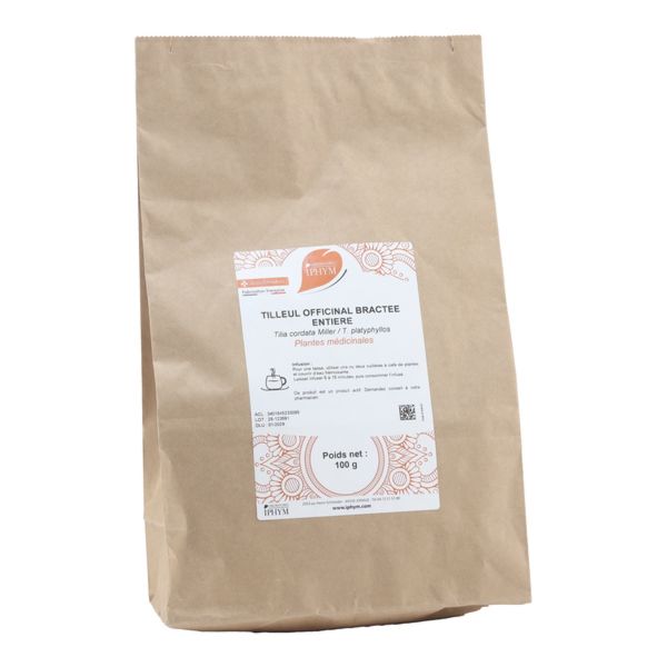 TILLEUL OFFICINAL BRACTEE IPHYM Bractée coupée de tilleul officinal, vrac, coupée, sac 100 g