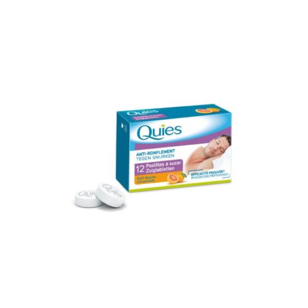 Quies Anti-Ronflement Gout Agrume Pastille Beige 12