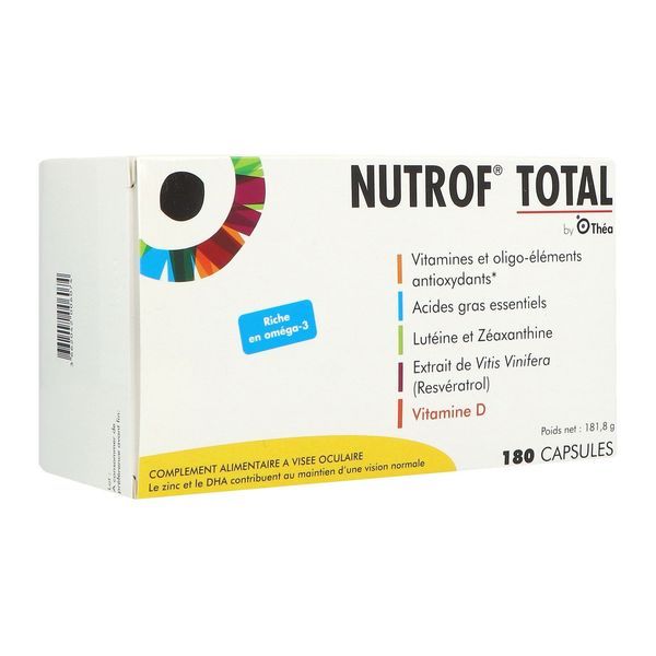 NUTROF TOTAL CAPSULE Capsule, complément alimentaire à visée oculaire, bt 180
