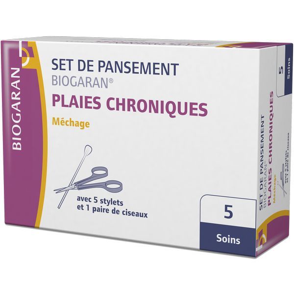 Biogaran Conseil Set De Pansements Plaies Chroniques Mechage Soin Boite De 5 Boite 10*15 Cm 5