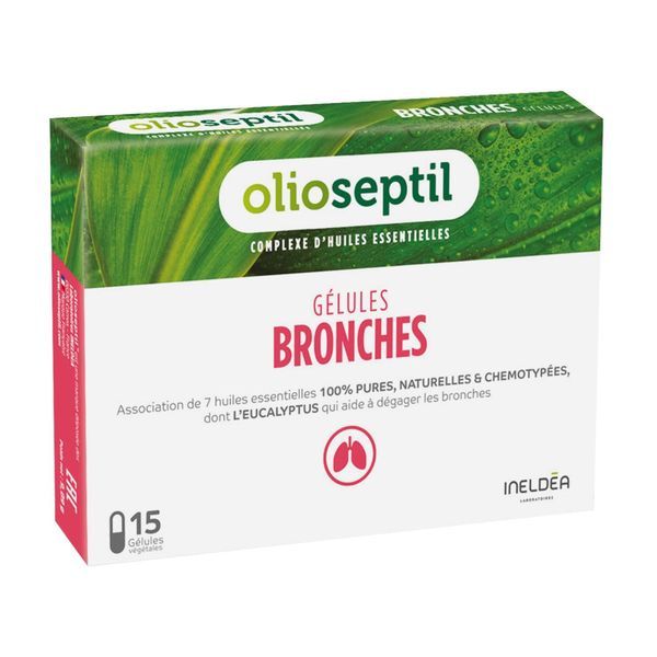 OLIOSEPTIL BRONCHES Gélule, complément alimentaire à base d'huiles essentielles, bt 15
