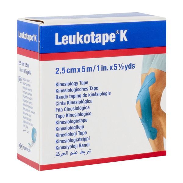LEUKOTAPE K BD ROUL 2,5*5 CM*M BLEU 1