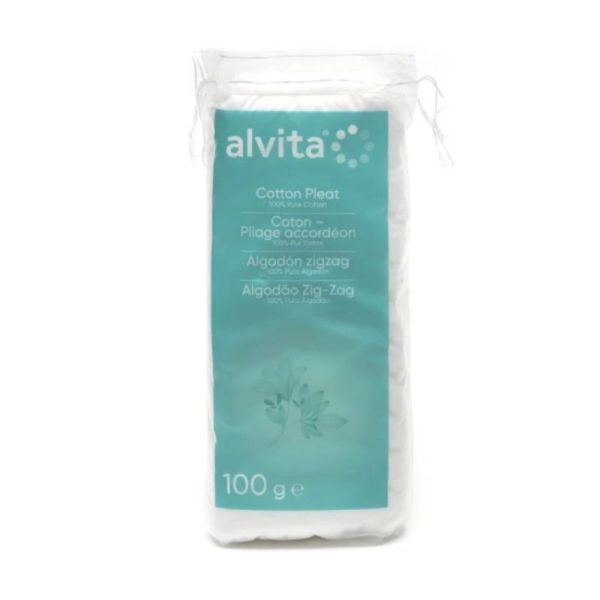 Alvita Coton Hydrophile Dermatologique (Sachet Avec Glissiere) 100 G 1