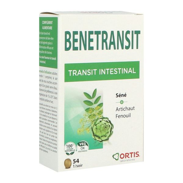 ORTIS BENETRANSIT Comprimé, complément alimentaire à base de séné, d'artichaut et de fenouil, bt 54