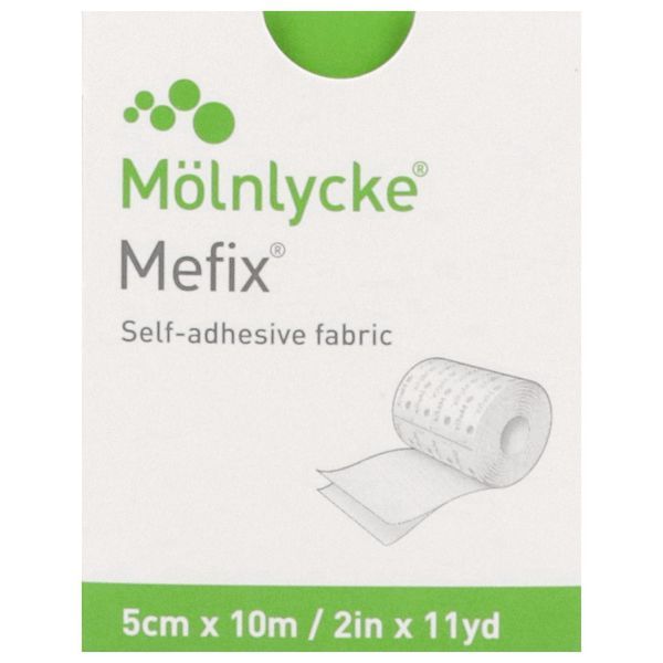 MEFIX Sparadrap non tissé, hypoallergénique, extensible, 10 m x 5 cm, rouleau (ref. 310584), unité