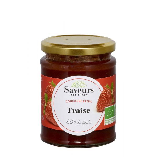 Saveurs & Fruits Confiture extra Fraise de France BIO - pot 320 g