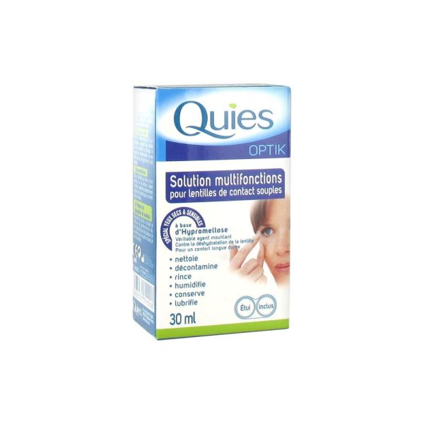 Quies Optik Solution Multifonction Pour Lentilles Souples Flacon 30 Ml 1