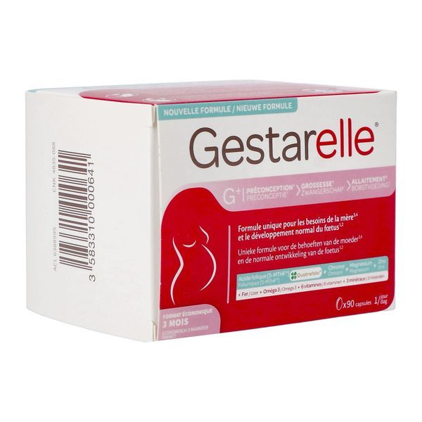 GESTARELLE G+ Capsule, complément alimentaire à base d'oméga 3, vitamines et minéraux, bt 90