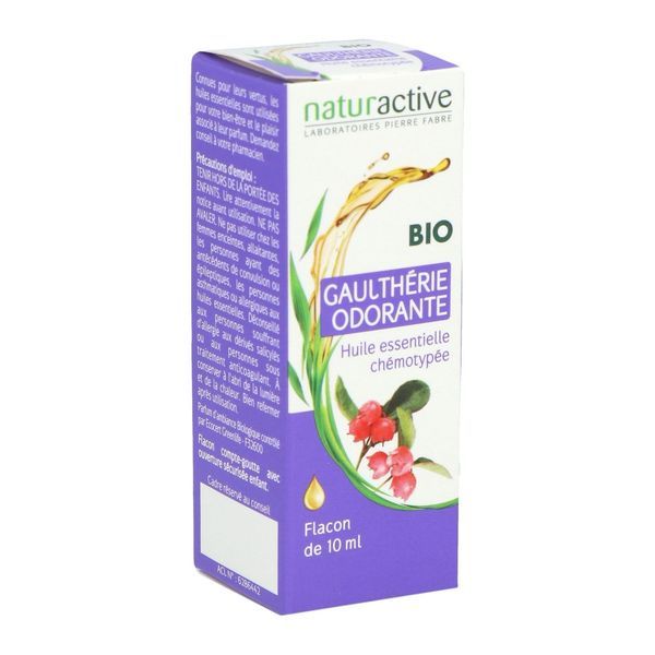 NATURACTIVE BIO HUILE ESSENTIELLE Huile essentielle de gaulthérie odorante, fl 10 ml