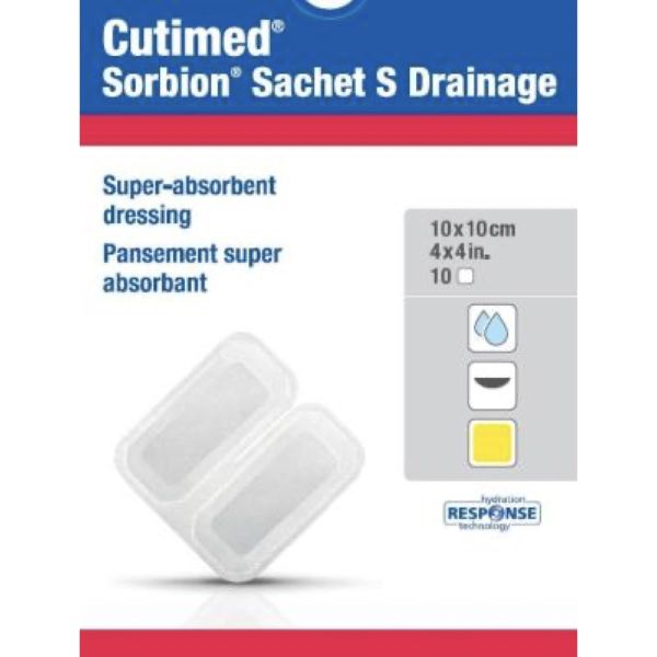 CUTIMED SORBION SACHET S DRAINAGE PANSEMENT TS 10