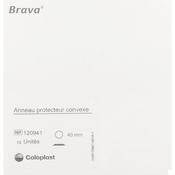 BRAVA ANNEAU PROTECTEUR CONVEXE Anneau protecteur cutané convexe, à usage unique, diamètre 40 mm (ref. 120941), bt 10