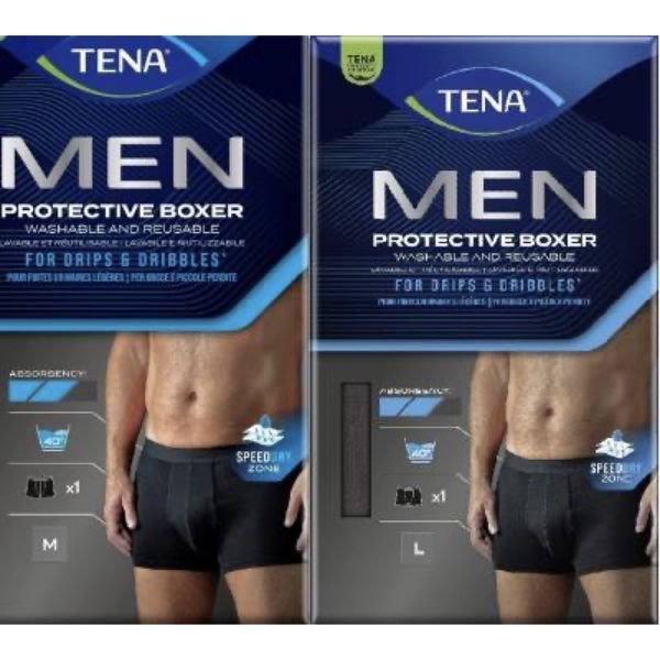 TENA MEN PROTECTIVE BOXER Slip absorbant lavable pour incontinence urinaire légère, ref. 84950, taille XL, bt 1
