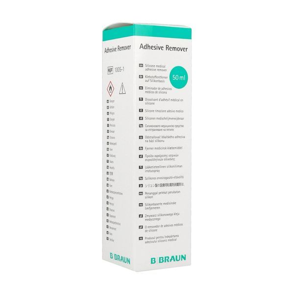 B.BRAUN MEDICAL ADHESIVE REMOVER DISSOLVANT DE MASSE ADHESIVE LIQUIDE FLACON 50 ML CAR 1