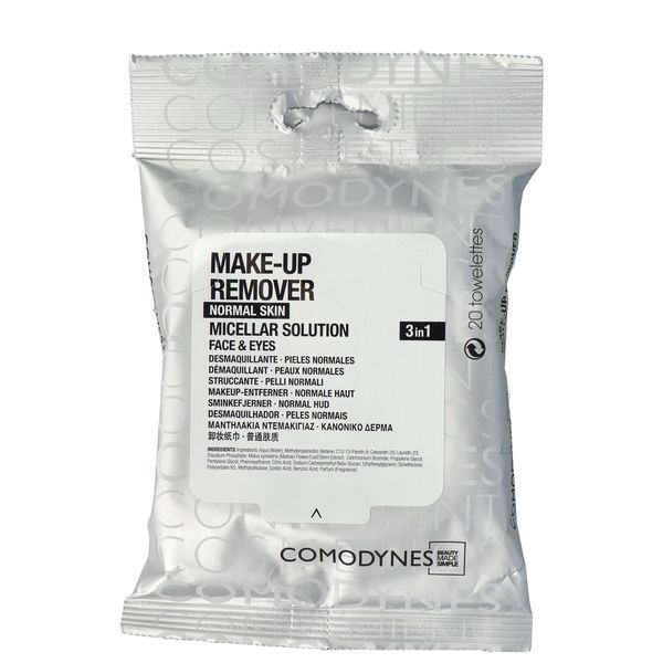 Comodynes Convenient Cosmetics Demaquillant Peaux Normales Lingette 20